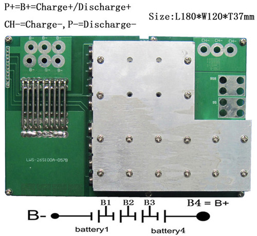 PCM For 14.8V4SLi-ion Battery Packs LWS-26S100A-057(4S)