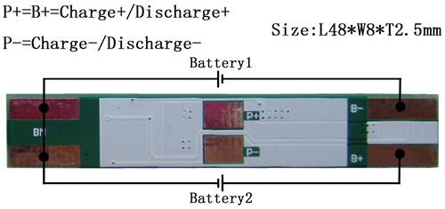 PCM For 7.4V2SLi-ion Battery Packs LWS-2S10A-1232S