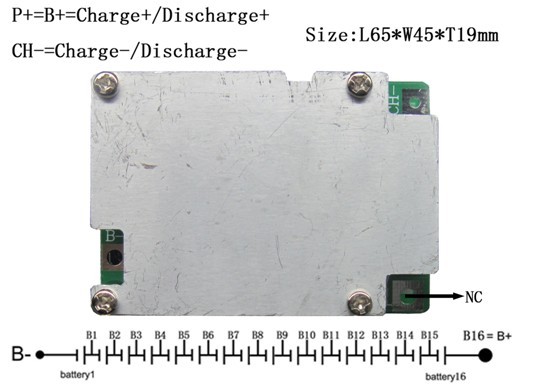 16串磷酸铁锂电池保护板