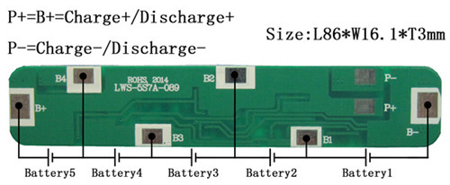 5S锂电池保护板