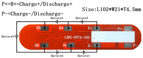 5S锂电池保护板