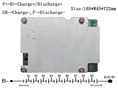 10S锂电池保护板