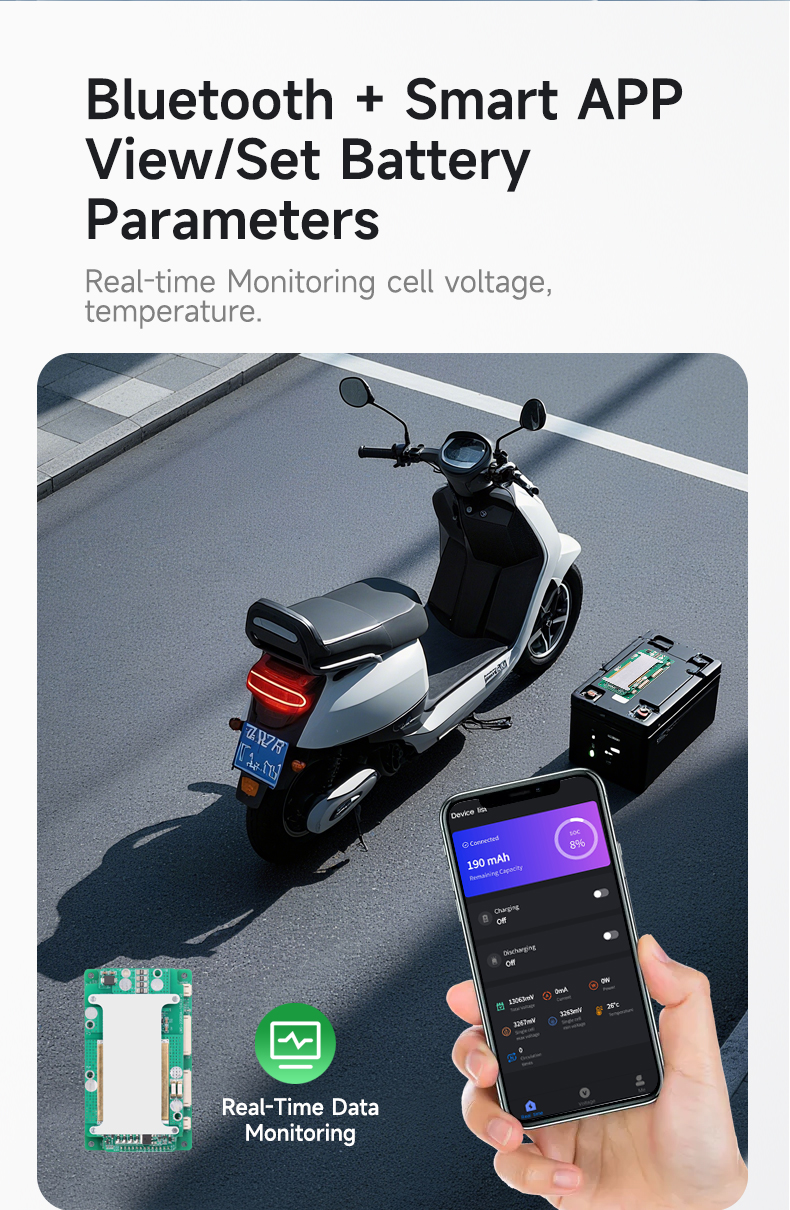 LWS 8S 10S 20S 80A Smart Battery Management Systems BMS Lifepo4 Electric Motorcycles BMS 20S(图4)